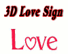 Love 3D sign Animated