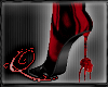 !Q Witch Red Black Boots