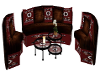 native red couch set