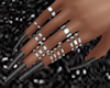 Onyx Glitter Nails Rings