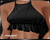 Black Frill Halter Top