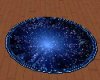 Blue sparkle round rug