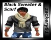 Blk Sweater & Scarf