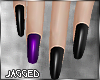 Black & purple nails