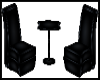 13 PVC Black Chair Set