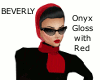 Beverly - Onyx w Red