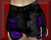 purple ragged shorts