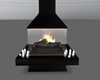 4 sided glass fire place