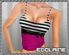 E~ Striped Top Pink