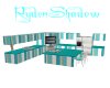 {RS}Teal stripe Cabinets