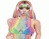 rainbow pride hair