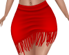 Sassy Fringed Skirt Red