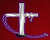 RH White chained cross