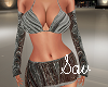 Blk/Silver Glitter Skirt