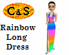 C&S Rainbow Long Dress