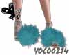 ［Y］fur-sandals/blue