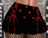 MS Heart BlkRed Skirts