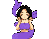 Bouncing girl in purple