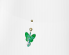 Green butterfly ring
