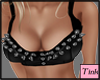 black biker bra