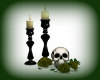 Candles & Skulls Green