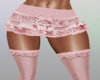 Pink lace skirt