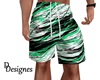 Green B,M,X shorts