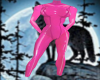 DD pink latex catsuit