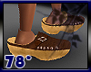 leather wood clogs