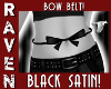 BLACK SATIN BOW BELT!