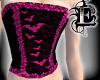 Black/pink Batty corset