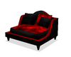 2 person chair rd&blk
