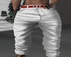 [S] White Jeans/Red belt