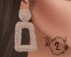 L. Crystal earring beige