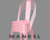 Metal Chair Stacked Pink