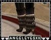 [A] Brn Fringe Boots