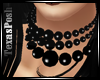 [P]BlackPVC Triple Beads