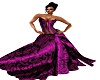 purple and black gown