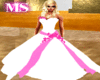 White/Pink Wedding Gown