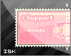 I Support Cute Stamp