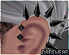 Spike Earrings Black