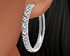 K silver diamond earring