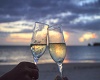 honeymoon beach toast