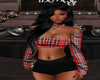 [JR] Plaid Top Red