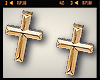 ♔ Gold Cross Earrings