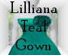 Lilliana Teal Gown
