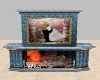 Blue Marble fire place