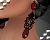 🅱 BLACK RED EARRINGS