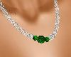 Necklace silver-smeraldo