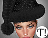 T! Santa Blk Sparkle Hat